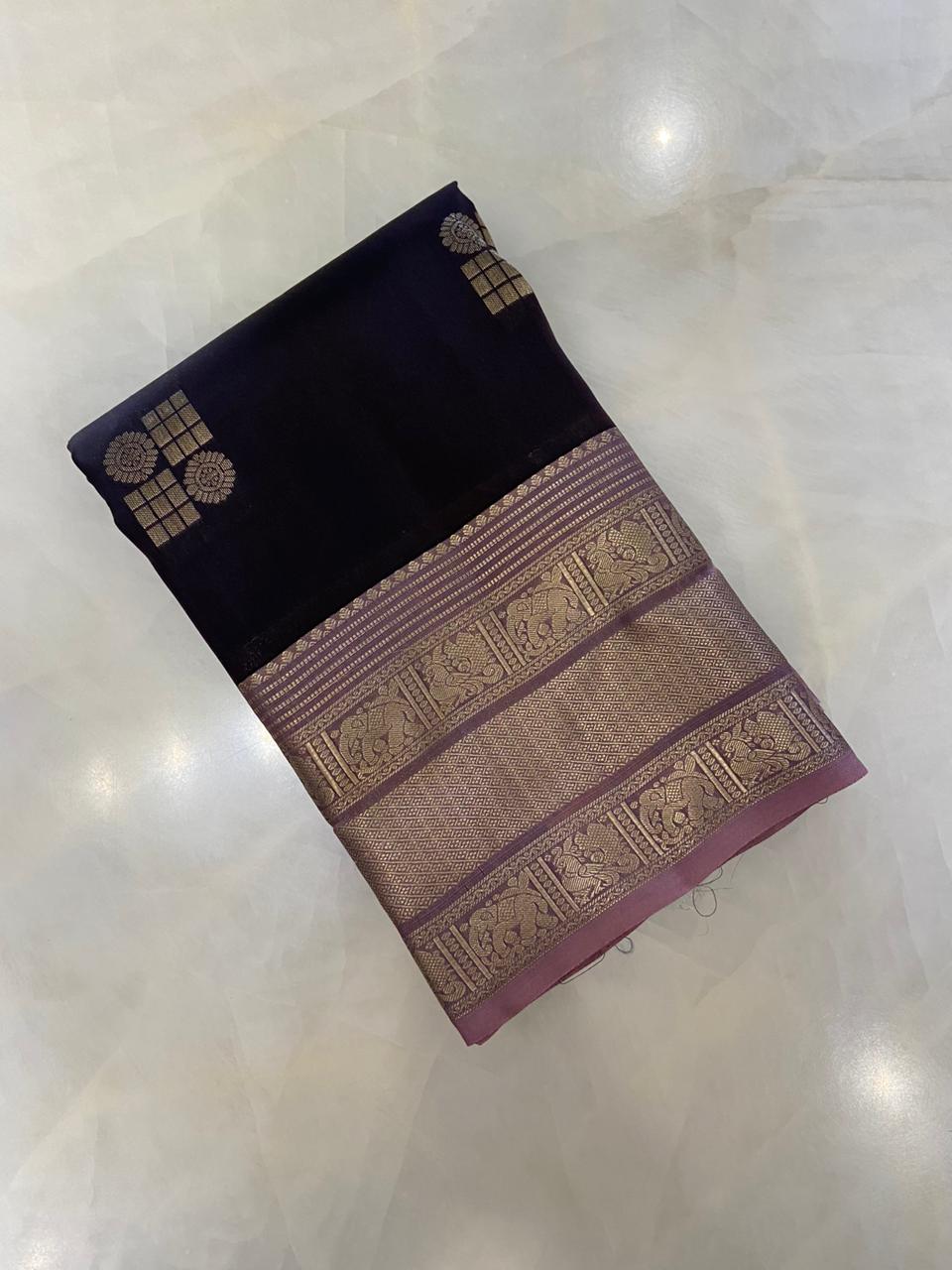 Half mix Kanjeevaram silk saree