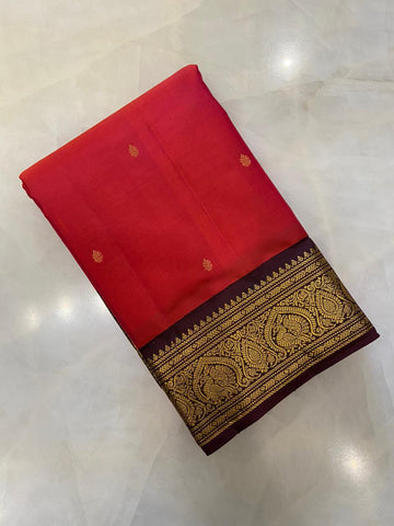 Pure Zari handloom Kanjeevaram silk mark certified saree