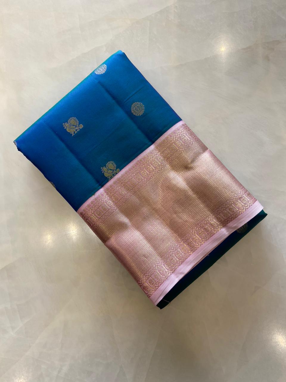 Pure zari handloom Kanjeevaram silk mark certified saree
