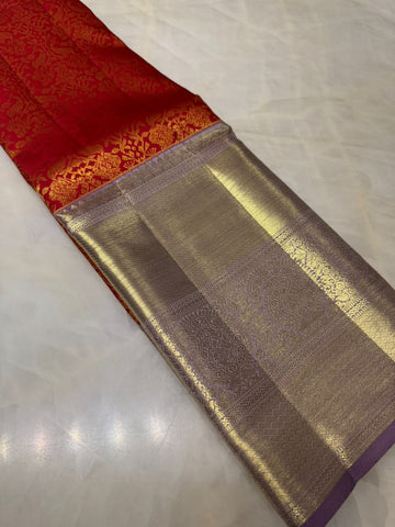 Pure Zari handloom Kanjeevaram silk mark certified saree
