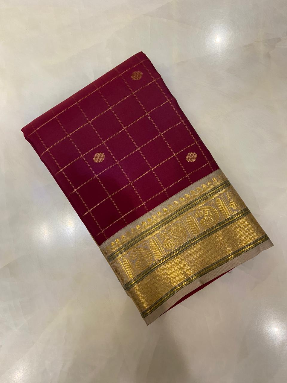 Pure Zari handloom Kanjeevaram silk mark certified saree