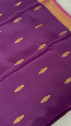 Pure crepe mysore silk saree silk mark certified 100 GSM