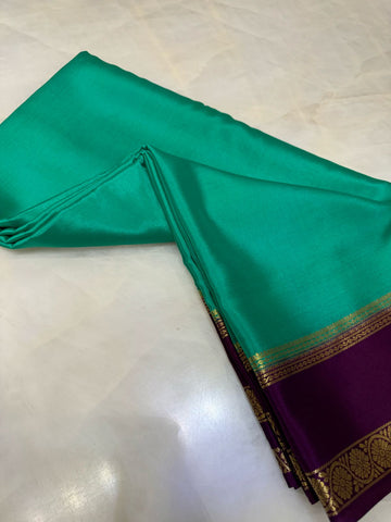 Pure crepe mysore silk saree silk mark certified 80 GSM