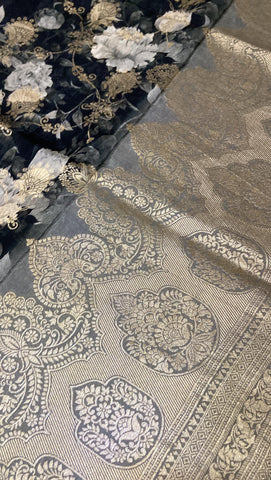 Designer Banarasi crepe saree