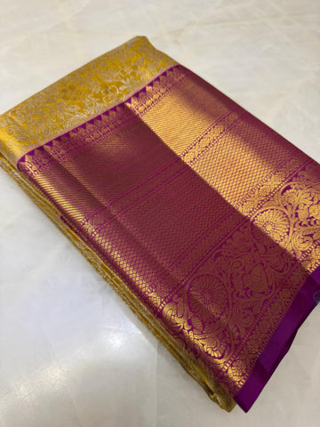 Pure handloom Kanjeevaram silk mark certified saree