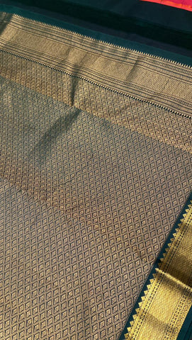 Pure Zari handloom Kanjeevaram silk mark certified saree