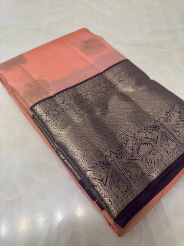 Half mix Kanjeevaram silk saree