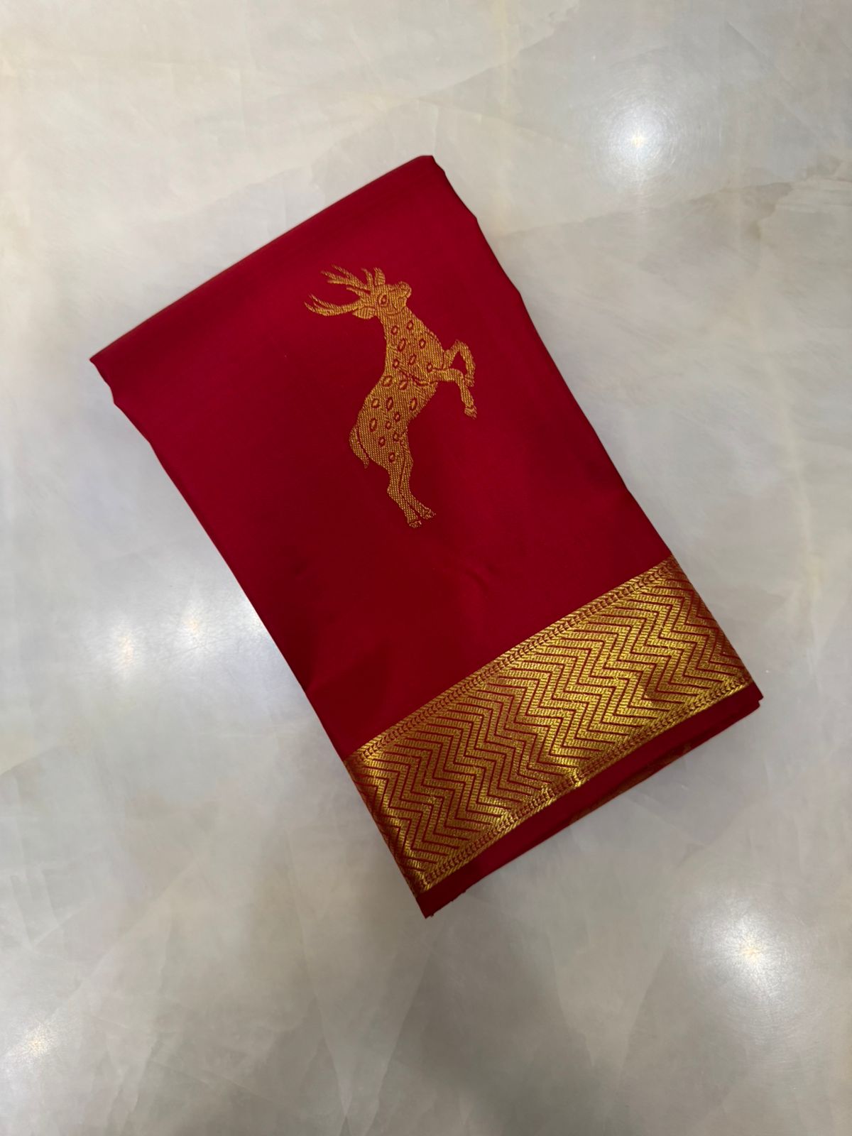 Pure zari handloom Kanjeevaram silk mark certified saree