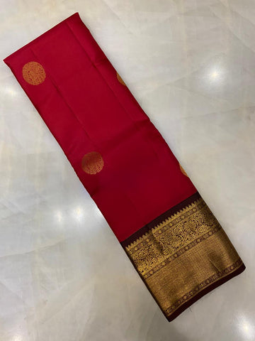 Pure Zari handloom Kanjeevaram silk mark certified saree