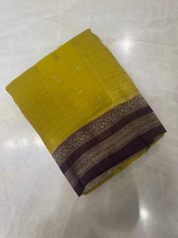 Premium quality wrinkle crepe silk saree