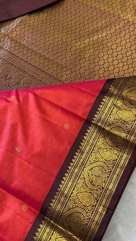 Pure Zari handloom Kanjeevaram silk mark certified saree