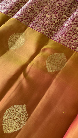 Half mix Kanjeevaram silk saree