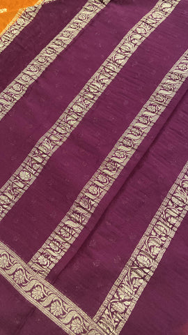 Premium wrinkle crepe silk saree