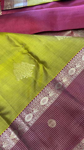 Pure zari handloom Kanjeevaram silk mark certified saree