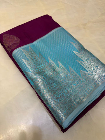 Half mix Kanjeevaram silk saree