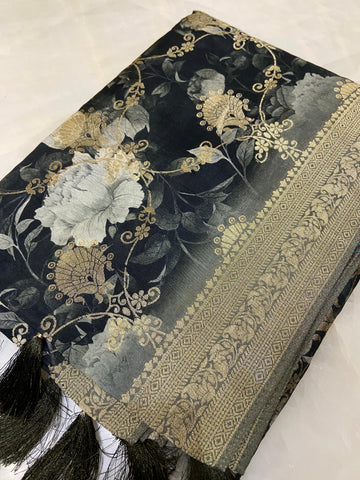 Designer Banarasi crepe saree