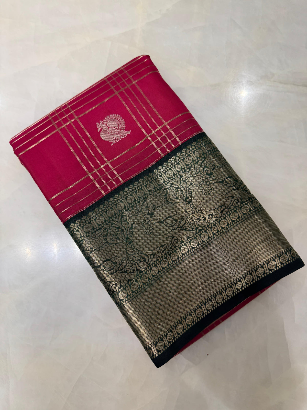 Pure Kanjeevaram silk mark certified saree