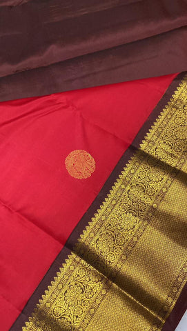 Pure Zari handloom Kanjeevaram silk mark certified saree