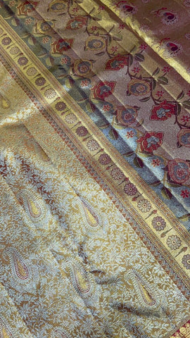 ‘The Rajnandini’ Kanjeevaram- Pure 1G zari handloom Kanjeevaram silk mark certified saree