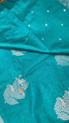 Butter crepe silk saree 💚