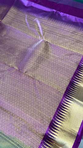 Pure Zari handloom Kanjeevaram silk mark certified saree