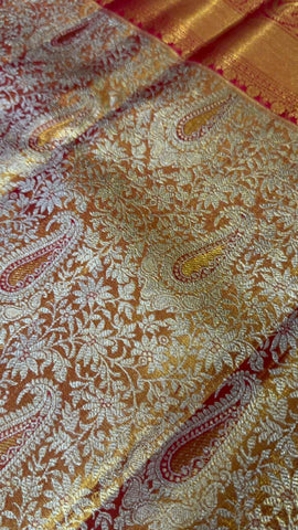 ‘The Rajnandini’ Kanjeevaram- Pure 1G zari handloom Kanjeevaram silk mark certified saree