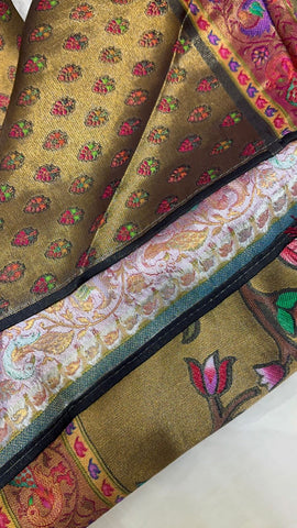 Premium Banarasi handprint tissue saree