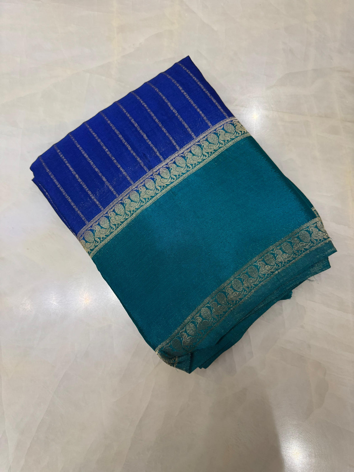 Pure wrinkle crepe silk saree