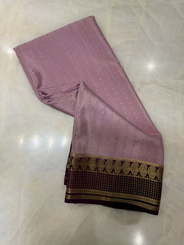 Pure Crepe Mysore Silk Certified Saree 120 GSM