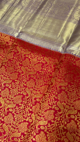 Pure Zari handloom Kanjeevaram silk mark certified saree