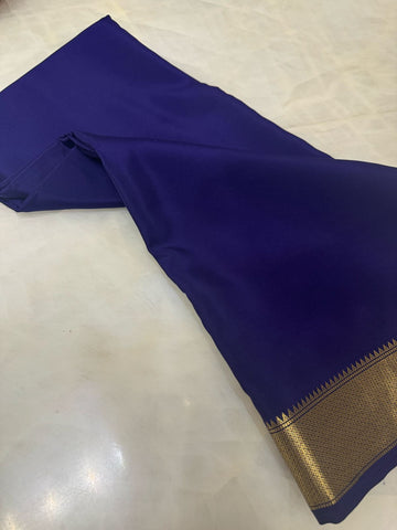 Pure crepe mysore silk saree silk mark certified 100 GSM