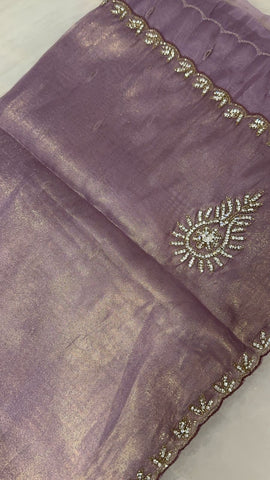 Pure tissue organza saree