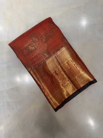 Bridal premium semi Kanchipuram silk saree