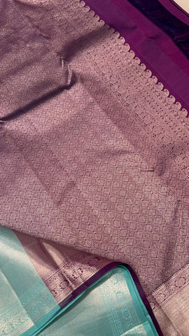 Pure 1G zari handloom Kanjeevaram silk mark certified saree