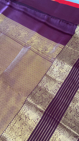Pure Zari handloom Kanjeevaram silk mark certified saree