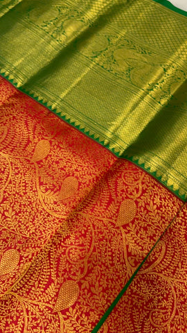 Pure zari handloom Kanjeevaram silk mark certified saree