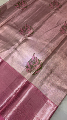 Pure Kanjeevaram silk saree with meenakari weaves - Silk mark certified