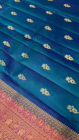 Pure handloom Kanjeevaram silk mark certified saree