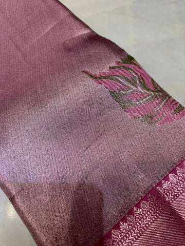 Pure Kanjeevaram silk saree with meenakari weaves - Silk mark certified