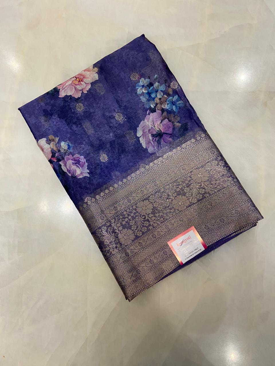 Premium Dola Silk Saree (Lilac)