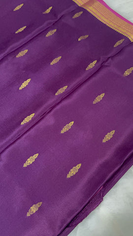 Pure Crepe Mysore Silk Certified Saree 100 GSM