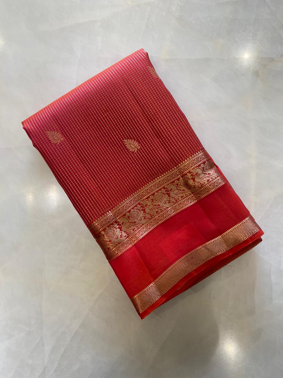 Half mix Kanjeevaram silk saree