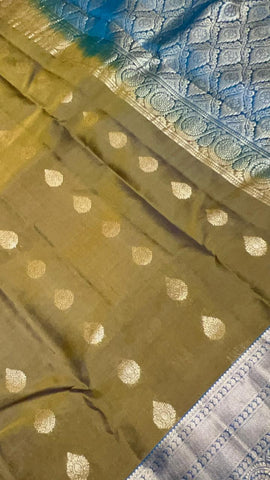 Half mix Kanjeevaram silk saree