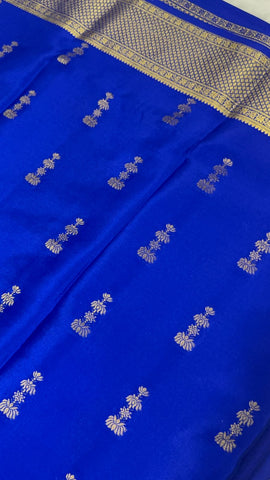 Pure crepe mysore silk saree silk mark certified 120 GSM