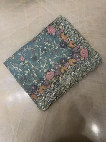 Pure soft organza saree with premium work