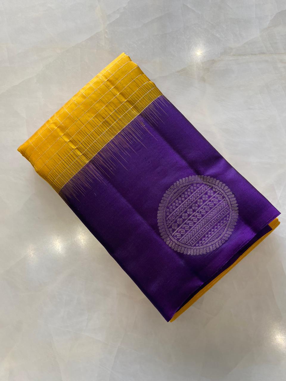 Pure zari handloom Kanjeevaram silk mark certified saree