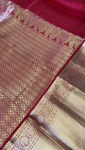 Half mix Kanjeevaram silk saree
