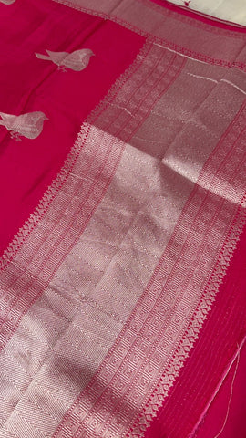 Pure crepe satin silk saree 💓