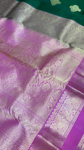Pure handloom Kanjeevaram silk mark certified saree