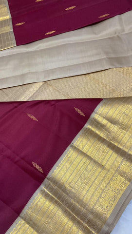 Pure Zari handloom Kanjeevaram silk mark certified saree